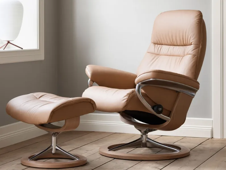 Poltrona in pelle Sunrise di Stressless