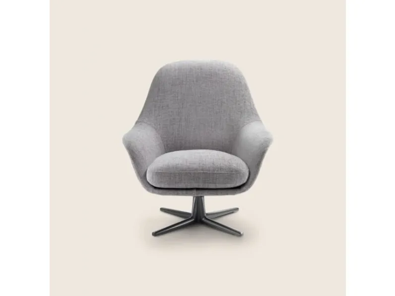 Poltrona in tessuto imbottito Sveva Soft di Flexform