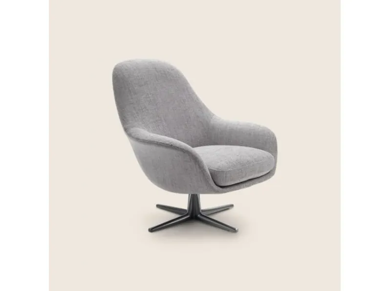 Poltrona in tessuto imbottito Sveva Soft di Flexform