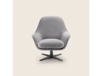 Poltrona imbottita in tessuto Sveva Soft di Flexform