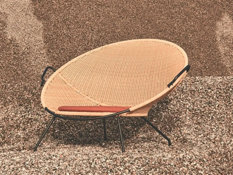 Potroncina in rattan T-54 di De Padova