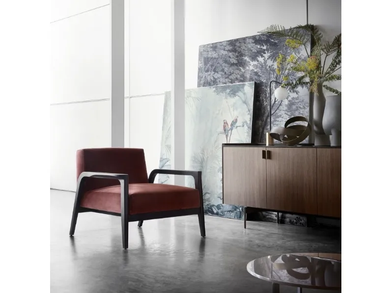 Poltrona in tessuto Tarsia di Lema