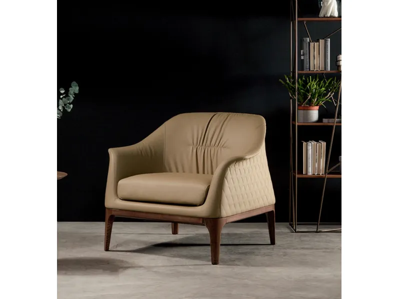 Poltrona in pelle Tiffany di Tonin Casa
