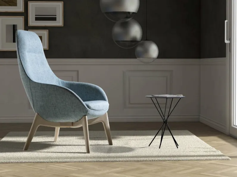 Poltrona in tessuto Tokio di Gamma Salotti