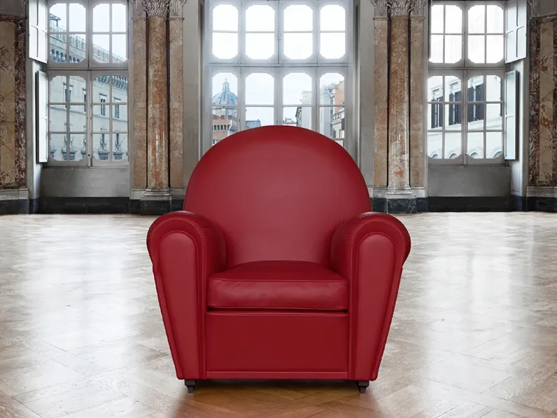 Poltroncina in pelle Vanity Fair di Poltrona Frau