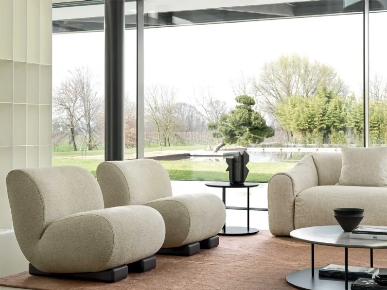 Poltrona Wallaby in tessuto imbottito di Ditre Italia