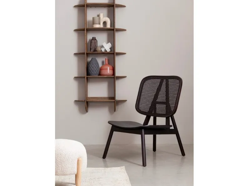 Poltrona in legno e rattan Yves di Bizzotto