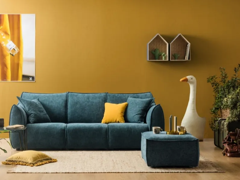 Divano moderno lineare in tessuto Onda di Art Salotti