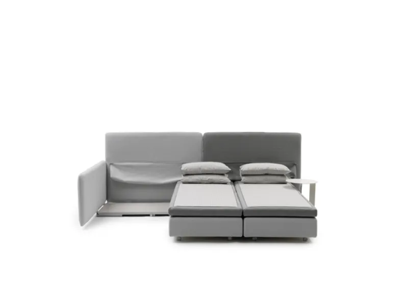 Divano Letto trasformabile in letto singolo, matrimoniale o con due letti gemelli con penisola ABC di Campeggi