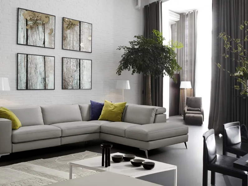 Divano angolare in tessuto Action di Astor poltrone e divani