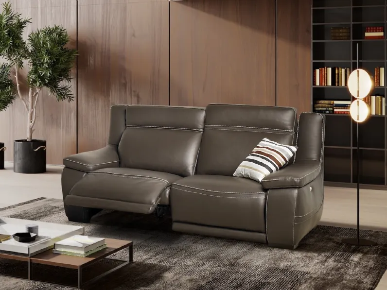 Divano lineare Relax in pelle Marina di Afosofà