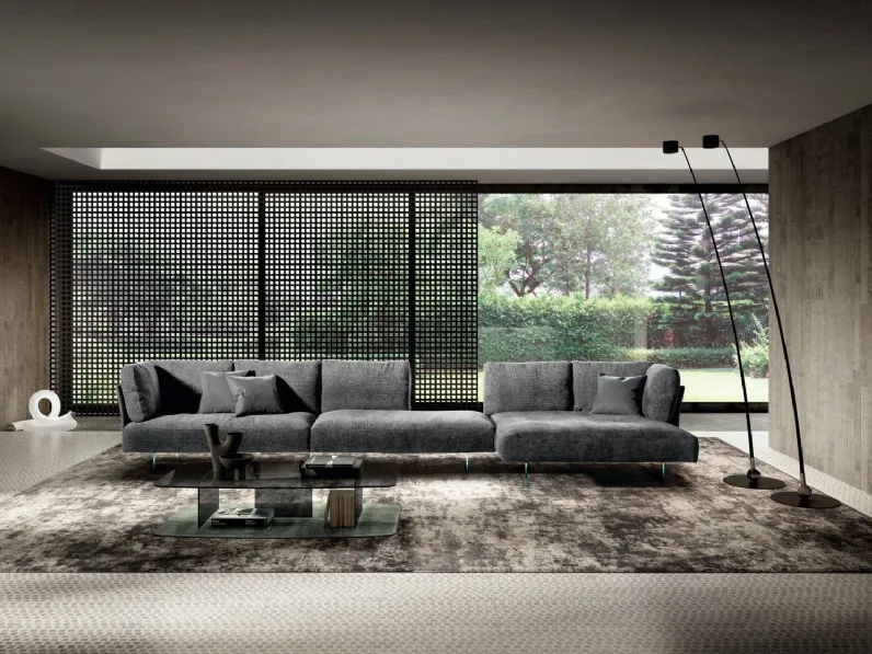 Divano con penisola Air Slim di Lago