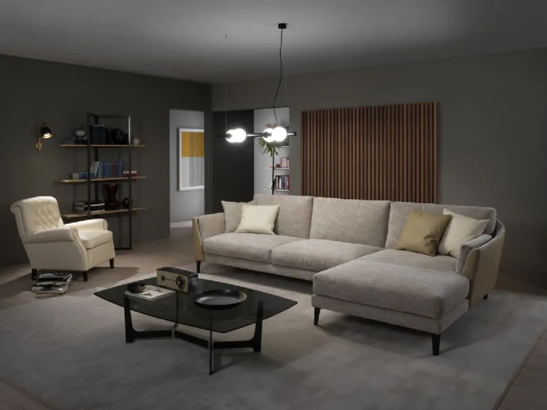 Divano con penisola Alfred di Albani