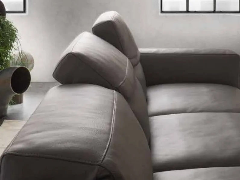 Divano in pelle con schienale regolabile Algarve di Gurian