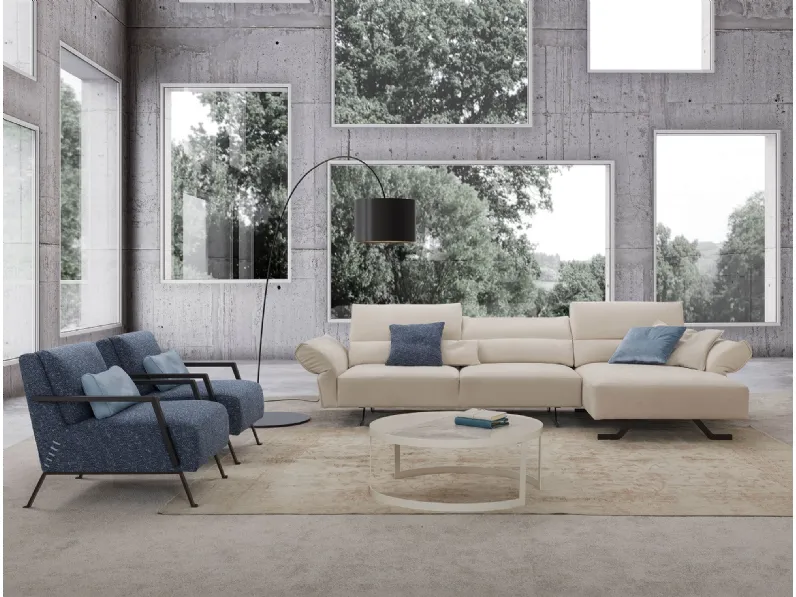 Divano con penisola Banksy di Alpa Salotti