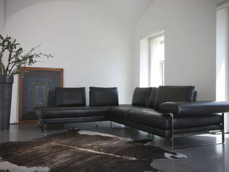 Divano ad angolo in pelle Veronique di Alpa Salotti