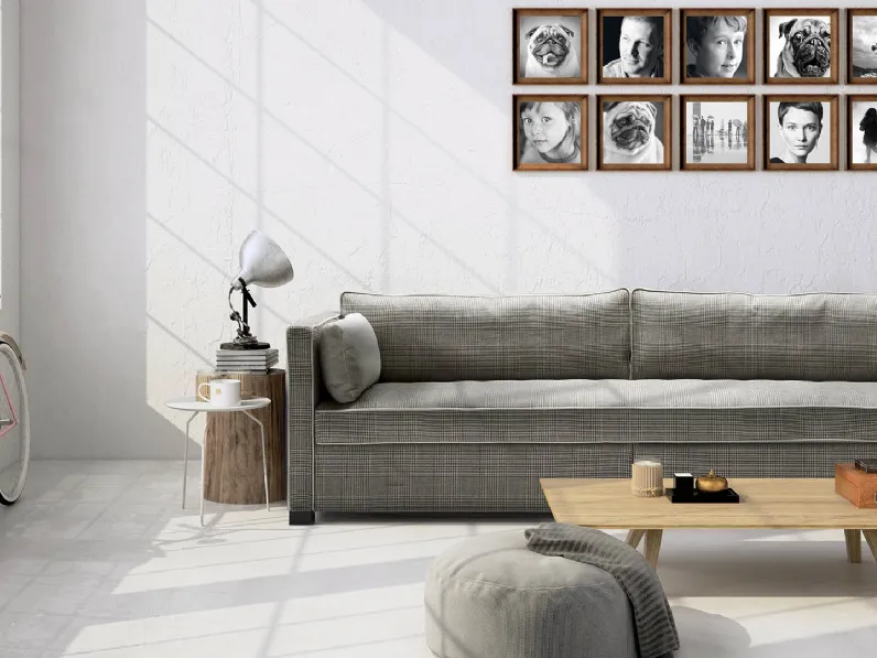 Divano letto lineare Andersen in tessuto di Milano Bedding