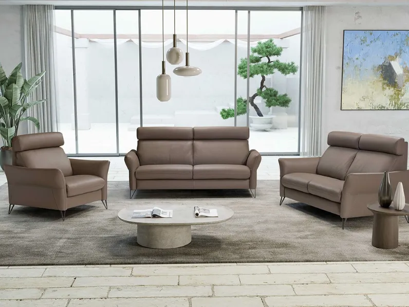 Salotto in pelle Antony B di Polyformitalia 