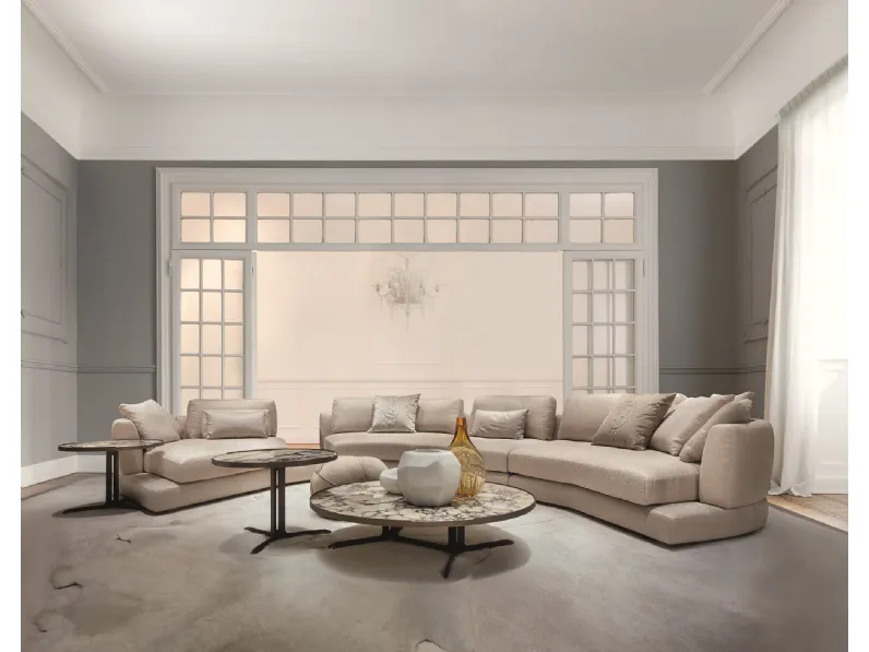 Divano Arabesque in tessuto di Alberta Salotti