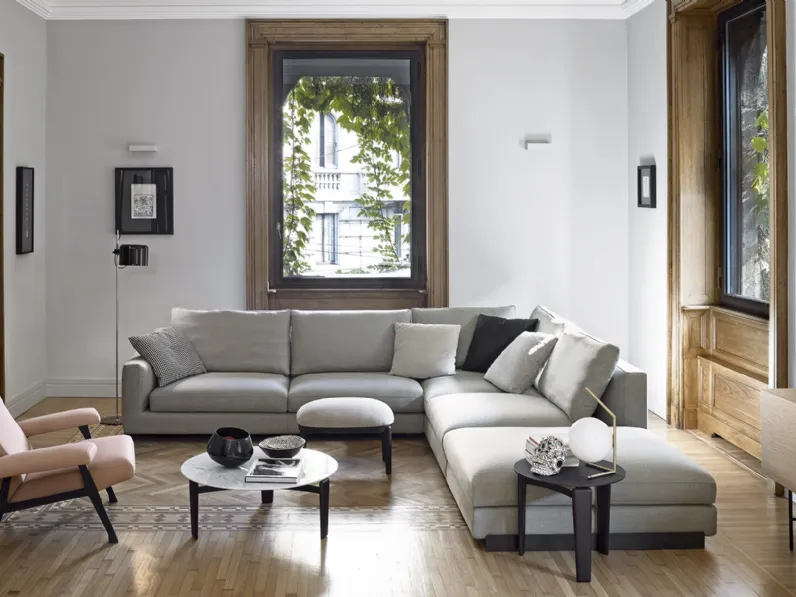 Divano angolare in tessuto Rendez Vous D95 di Arflex