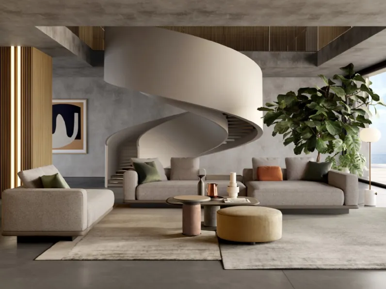 Divano con penisola Skyline di Art Nova