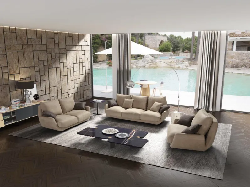 Salotto in pelle Aster di Sofangel