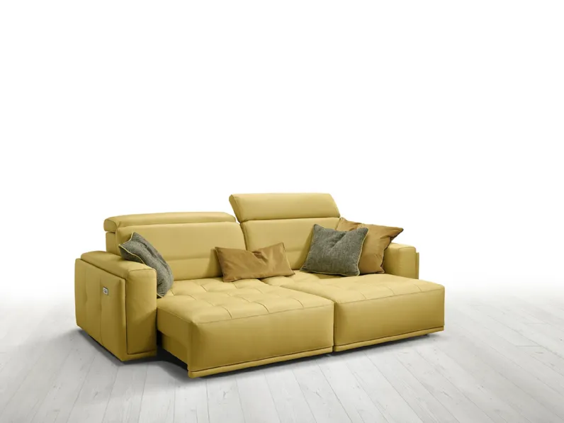 Divano relax lineare in ecopelle Andy di Astor poltrone e divani