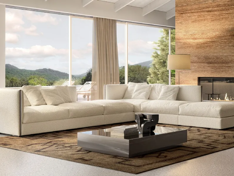 Divano angolare in tessuto Atelier 772D di Andrea Fanfani