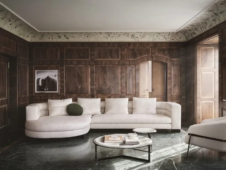 Divano con penisola tonda Aura di Nicoline