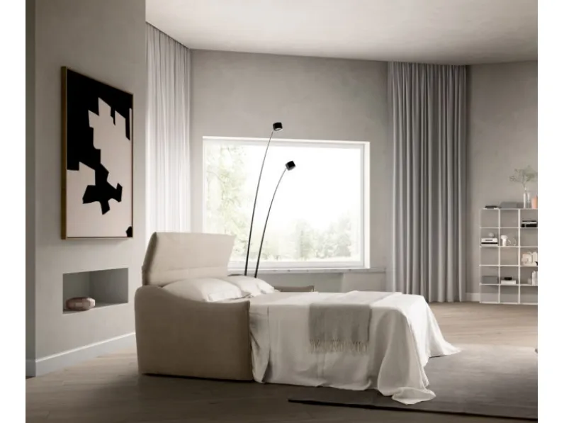 Divano letto matrimoniale in tessuto Aurora di Nicoline