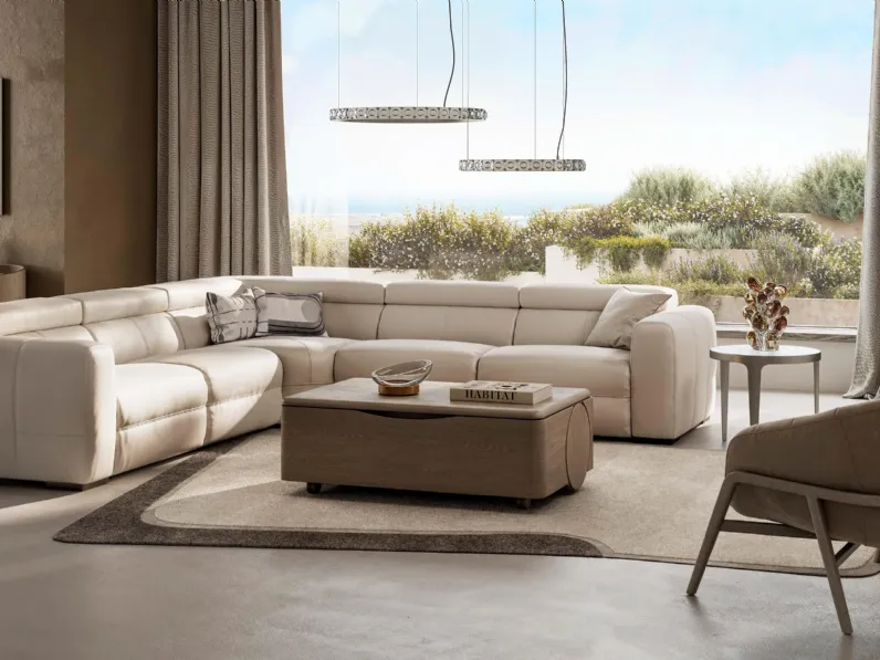 Divano relax angolare Balance di Natuzzi