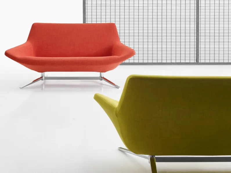 Divano lineare a due posti in tessuto Metropolitan '14 di B&B Italia