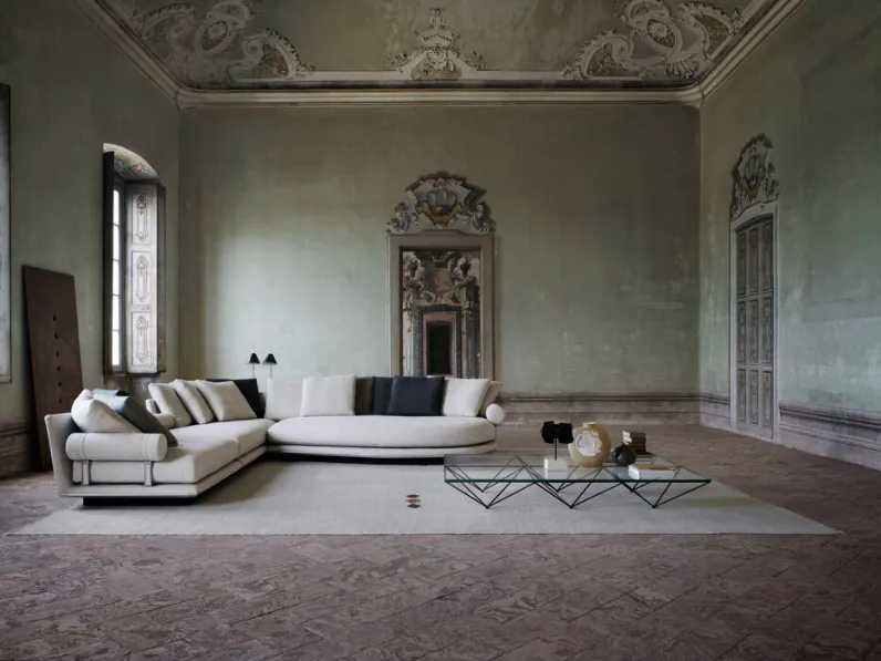 Divano angolare Noonu in tessuto di B&B Italia