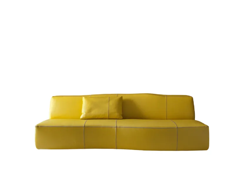 Divano lineare Bend Sofa in tessuto e struttura in acciaio di B&B Italia