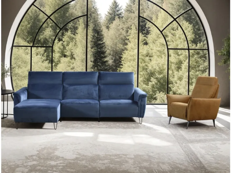 Divano Relax con penisola Berlino di Bruma