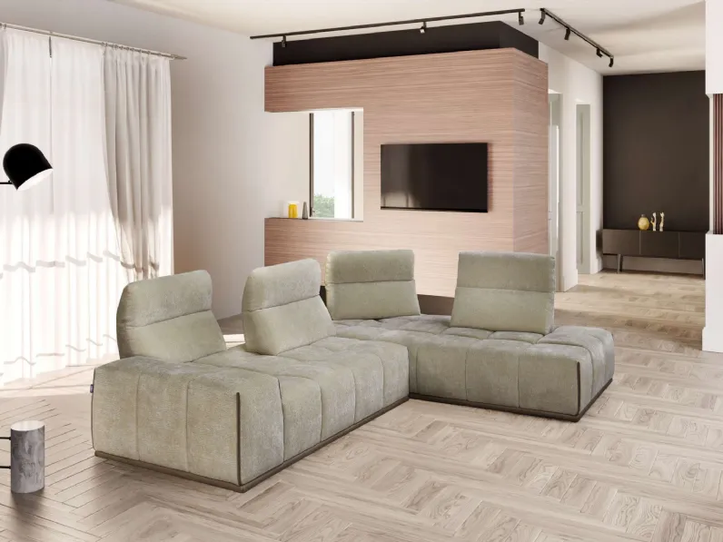 Divano angolare in pelle Block di Cuborosso