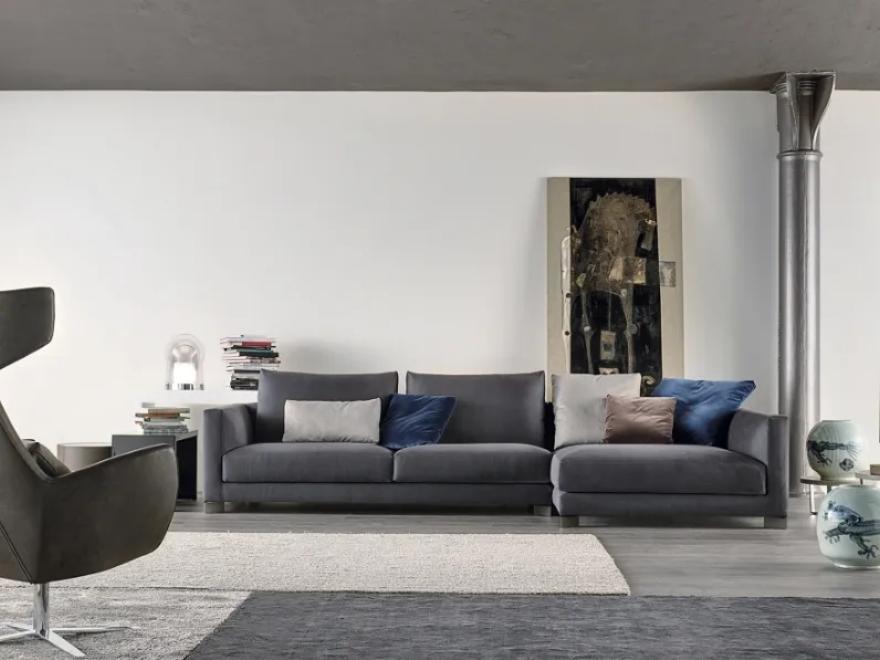 Divano con penisola Blum di Art Nova