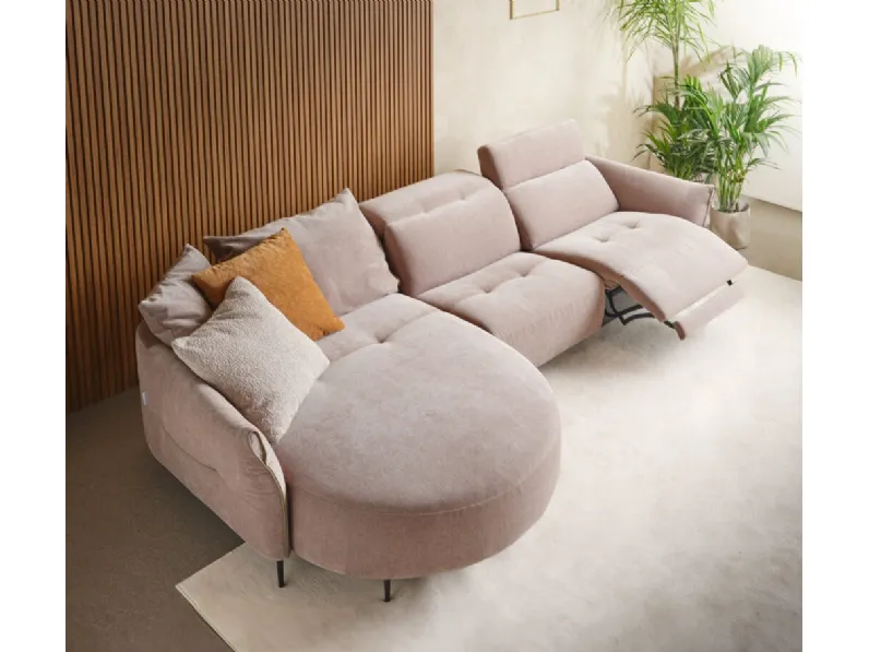 Divano relax con penisola Bosè di Franco Ferri