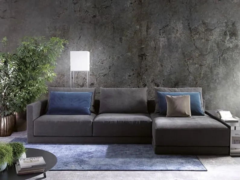 Divano con penisola Brando Large di Barzaghi Salotti