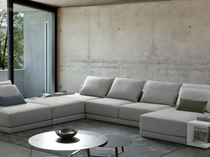 Divano con penisola Brando Large di Barzaghi Salotti