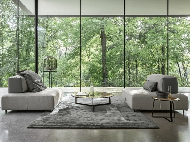 Divano lineare Bresso in tessuto di Nicoline