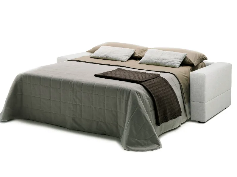 Divano letto lineare Brian in tessuto di Milano Bedding
