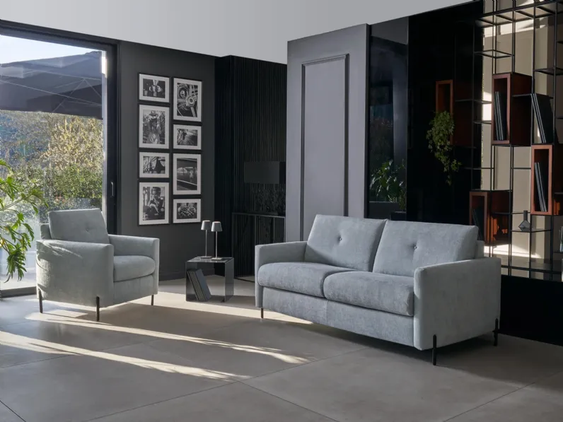 Divano Letto lineare in tessuto Brio di Vitarelax