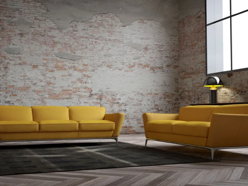 Divano lineare Brooklyn di Polyformitalia 