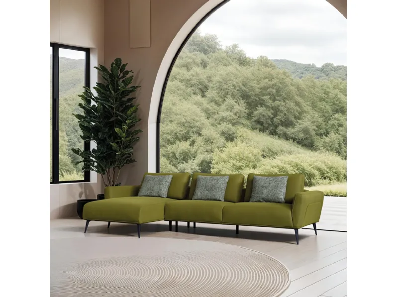 Divano con penisola Teti di Bruma