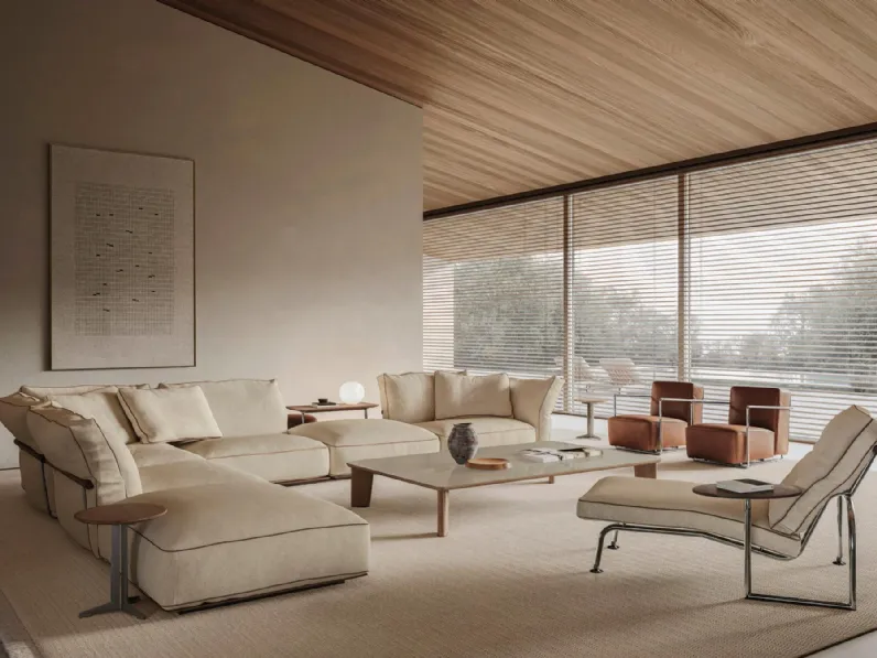 Salotto angolare in tessuto Camelot di Flexform