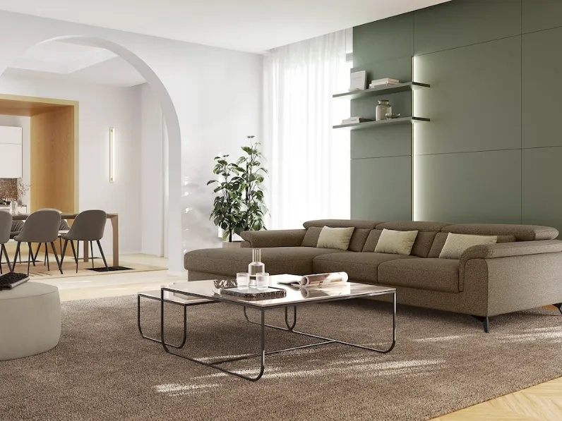 Divano con penisola Canary di Febal Casa