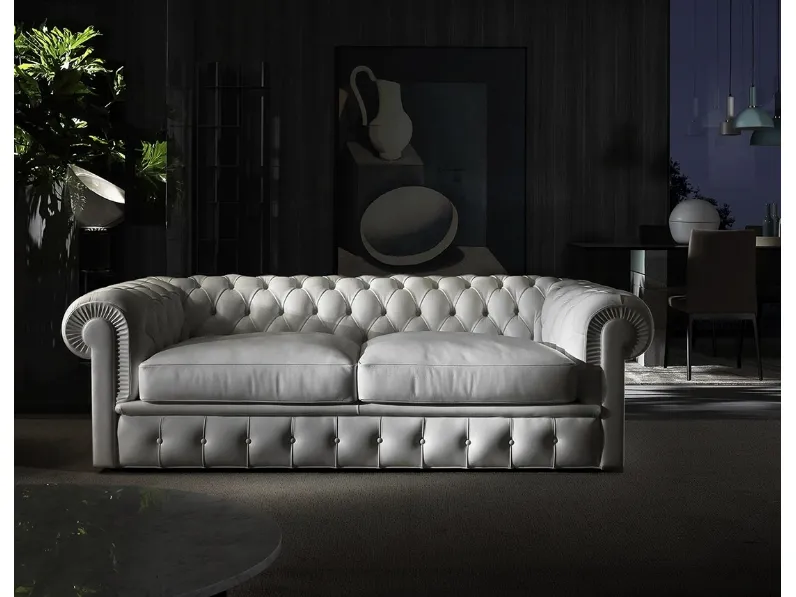 Divano in pelle Chesterfield big di Albani