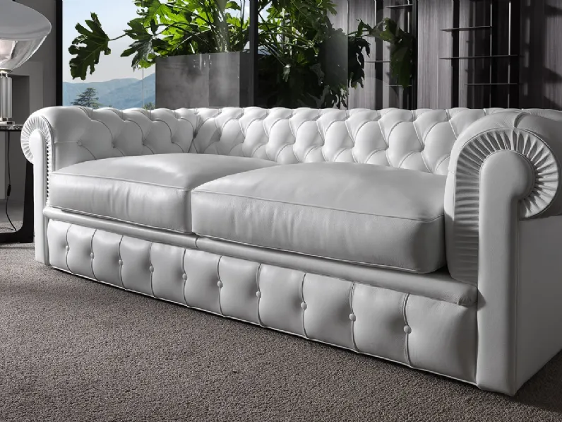 Divano in pelle Chesterfield big di Albani
