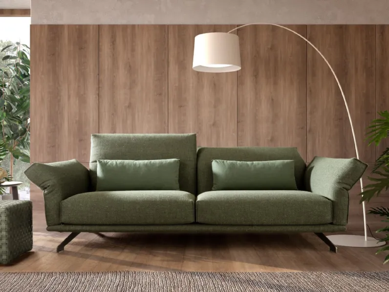 Divano lineare in tessuto Chiasmo di DHome